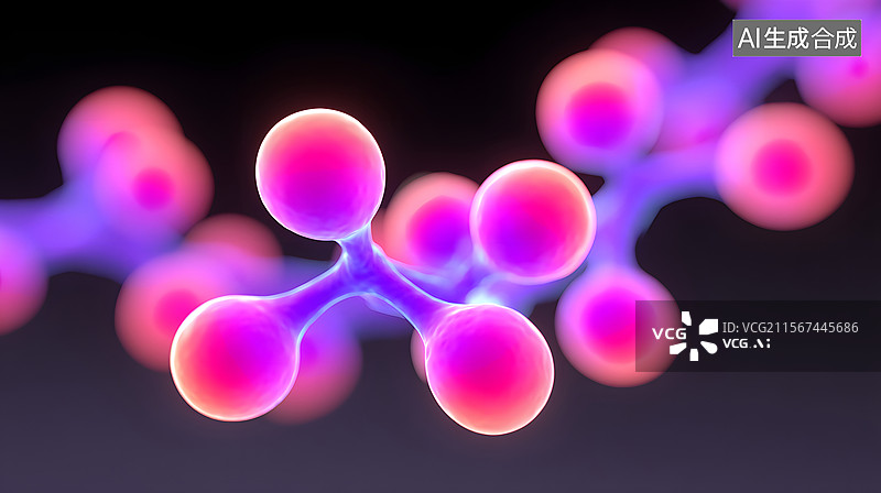 【AI数字艺术】化妆品精华分子3d渲染图片素材