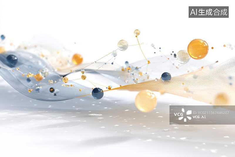 【AI数字艺术】科技艺术融合的几何立方体构图图片素材