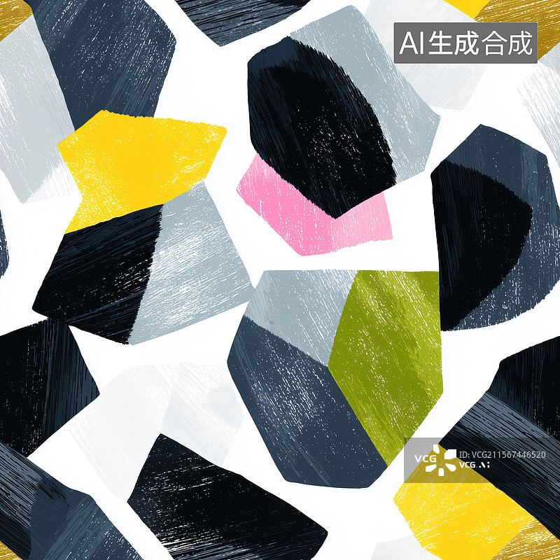 【AI数字艺术】抽象油画艺术彩色色块四方连续无限循环无缝拼接图案背景图片素材