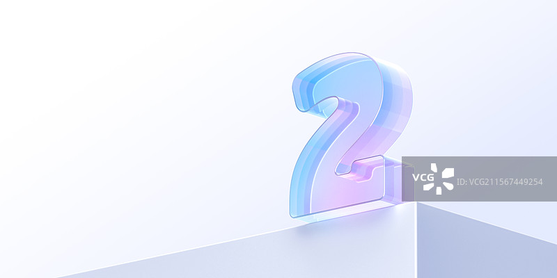 倒计时2天数字透光玻璃渐变立体轻质感场景图片素材