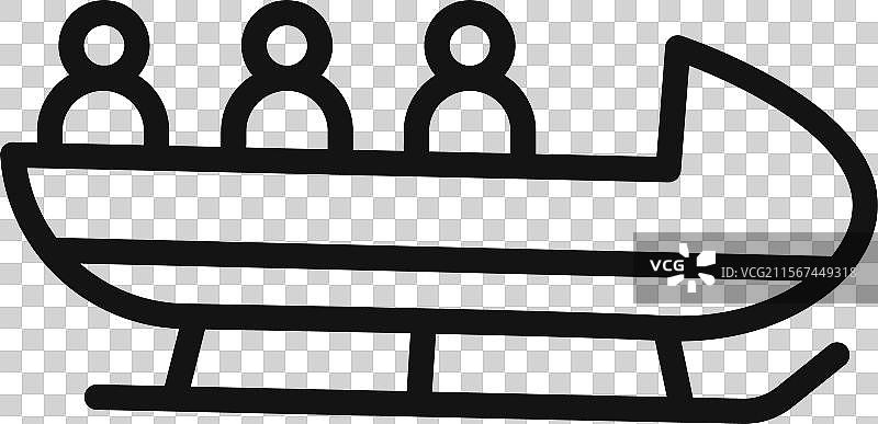 雪橇标志轮廓图片素材