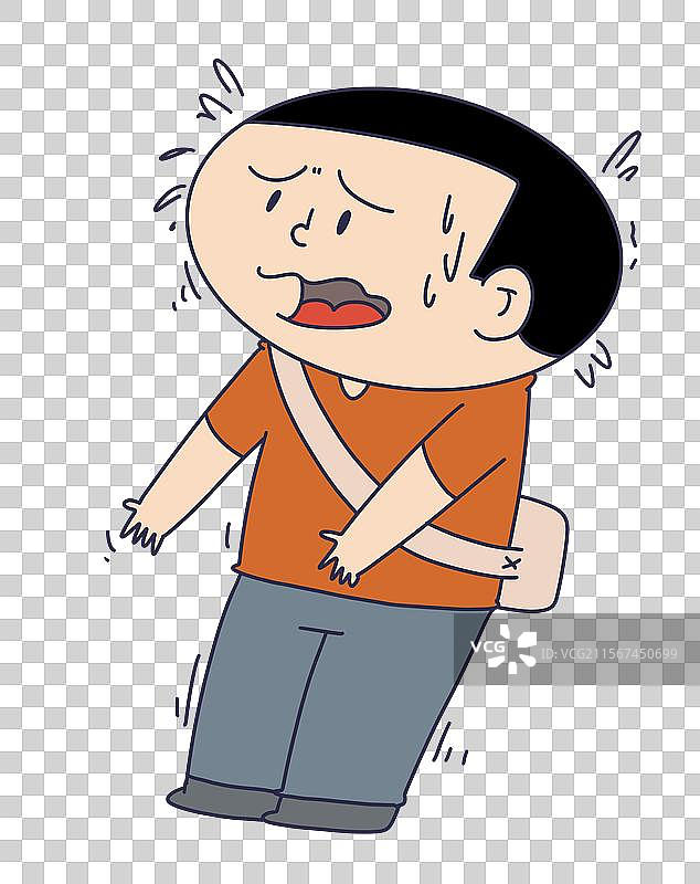 紧张慌张的背包人物男性图片素材