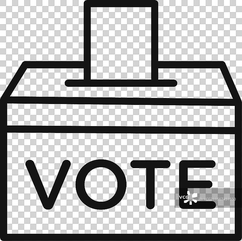 投票箱标志轮廓图片素材