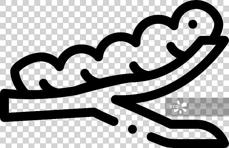 毛毛虫图标，细线条风格设计图片素材