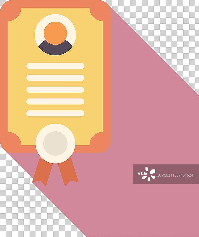 带有照片和红色丝带的官方文凭图片素材