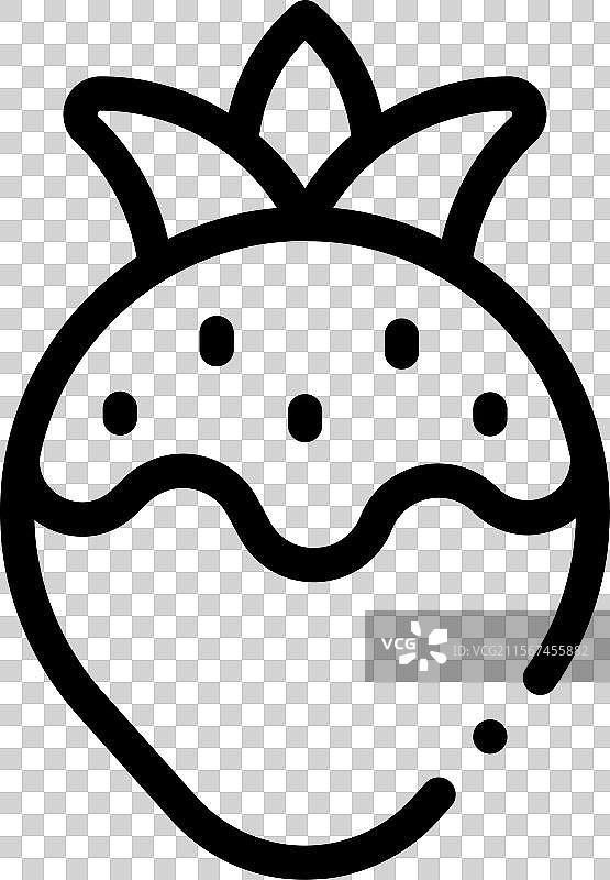 巧克力图标，细线条风格设计，独立展示图片素材