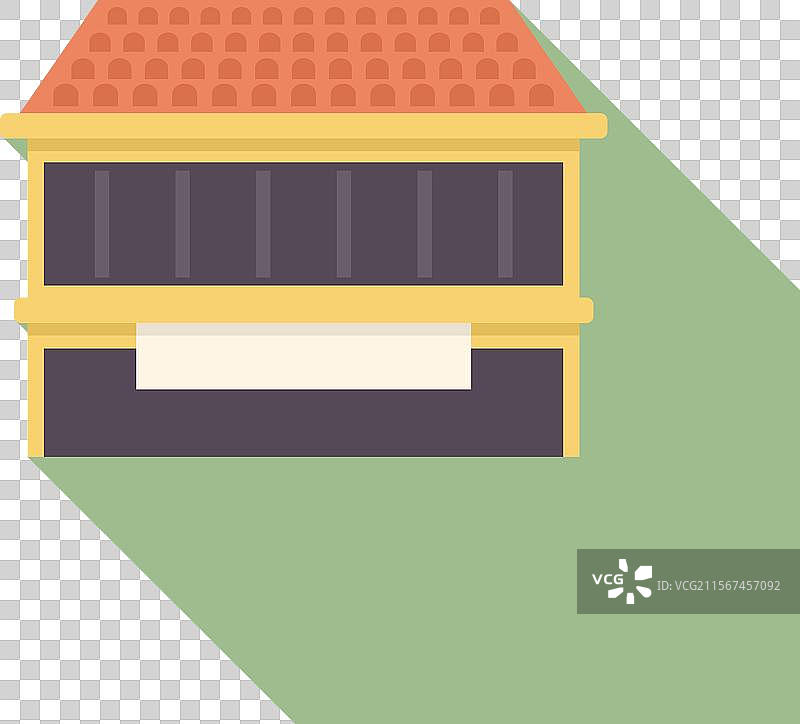 大型市政厅建筑，空白横幅用于图片素材