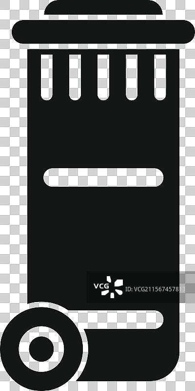 带有一个轮子的移动垃圾容器静静地站着图片素材