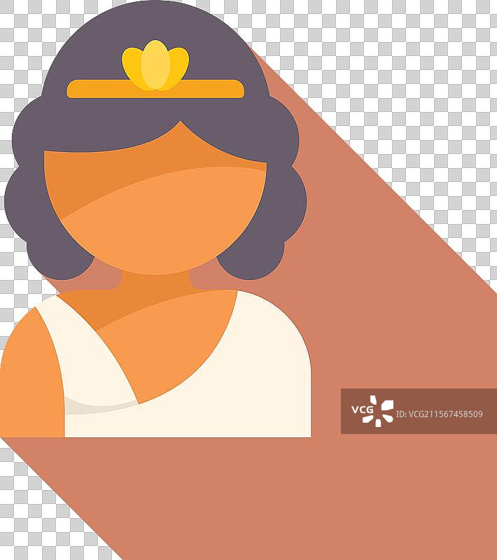 身穿金色月桂冠的古希腊女性图片素材