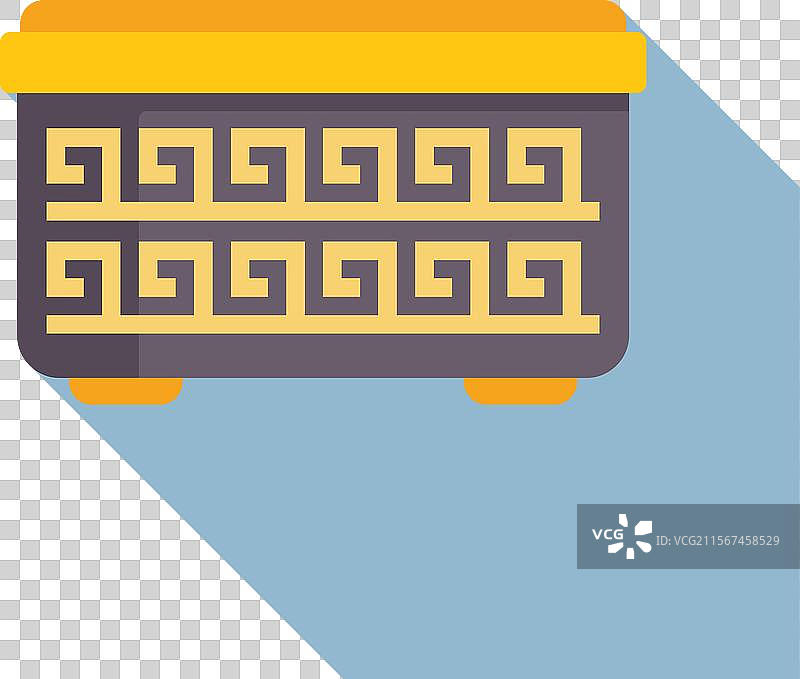 展示传统几何图案的古希腊花瓶图片素材