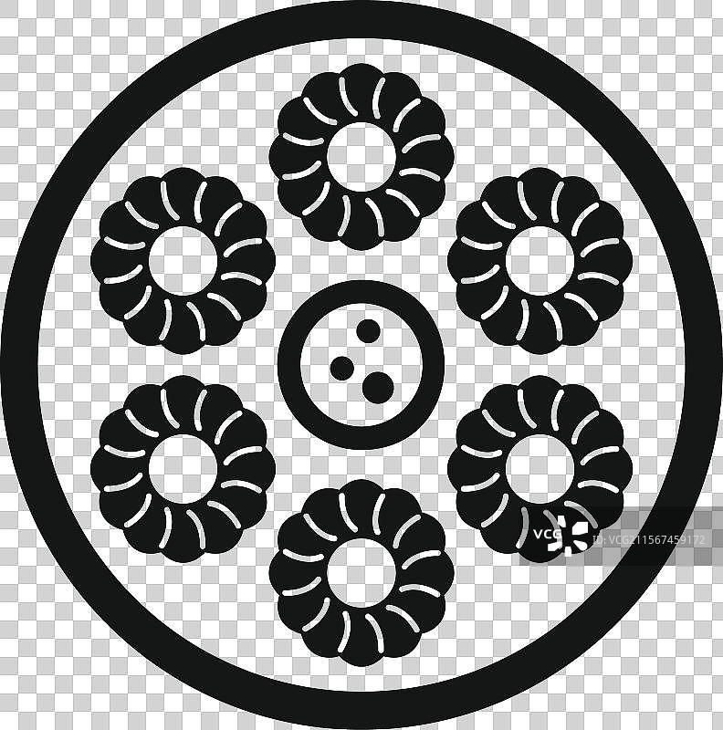 圆盘上摆放着饼干和果酱，展示了面包店的美好景象图片素材