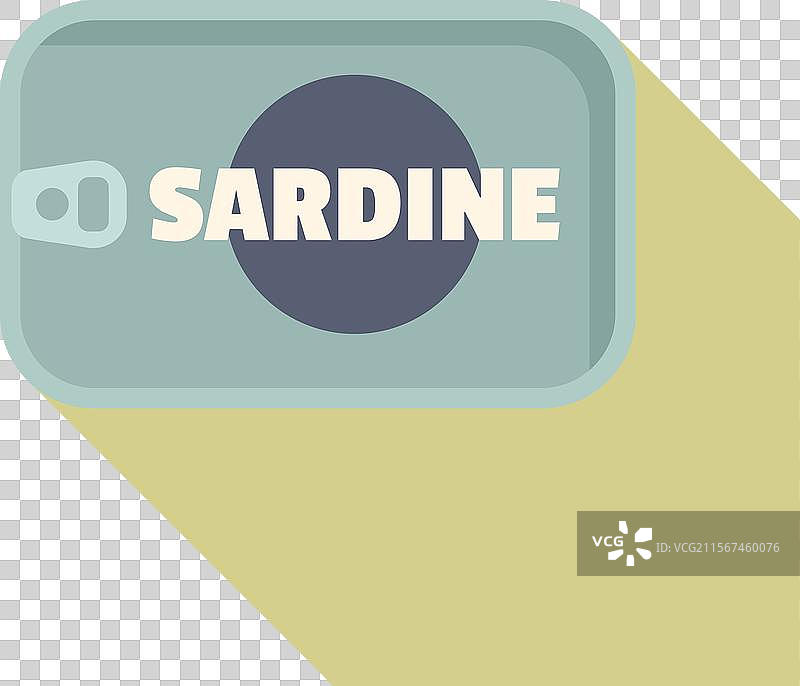 封闭的长方形沙丁鱼罐头保存图片素材