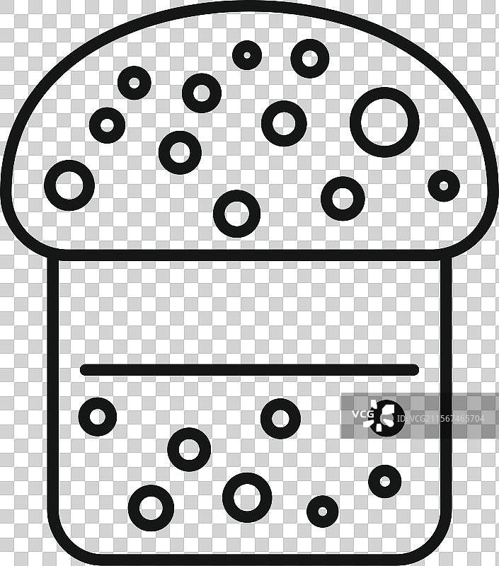 传统复活节蛋糕，带有糖霜和装饰图片素材