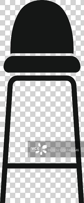 白色背景上的婴儿高椅图标图片素材