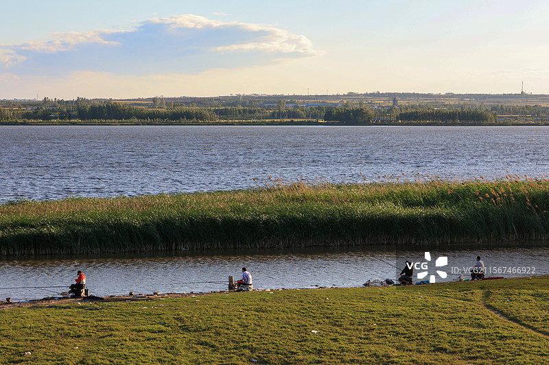 孟州市白墙水库初夏风光图片素材