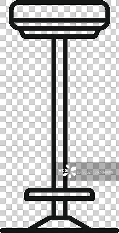 现代极简风格的吧台椅图标图片素材