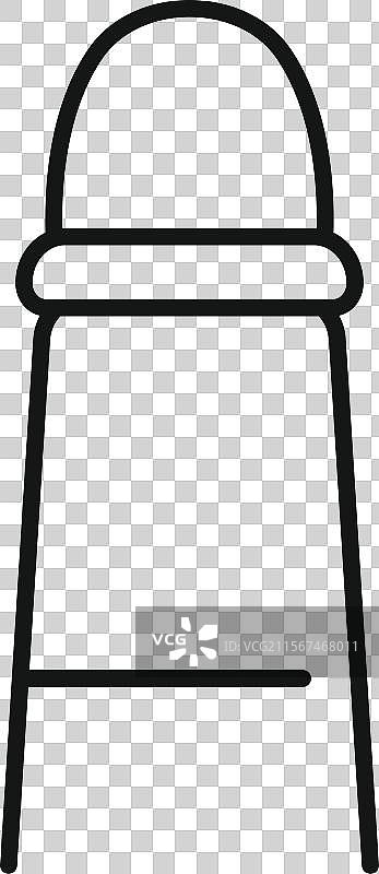 简单的高脚椅，带有脚踏板，适合喂养婴儿图片素材