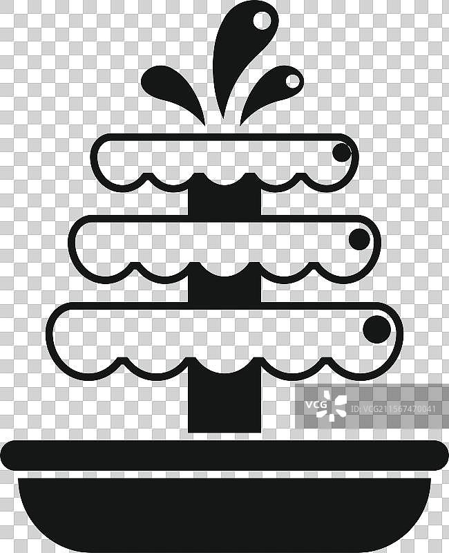 装饰性水泉将水流 cascading 进入图片素材