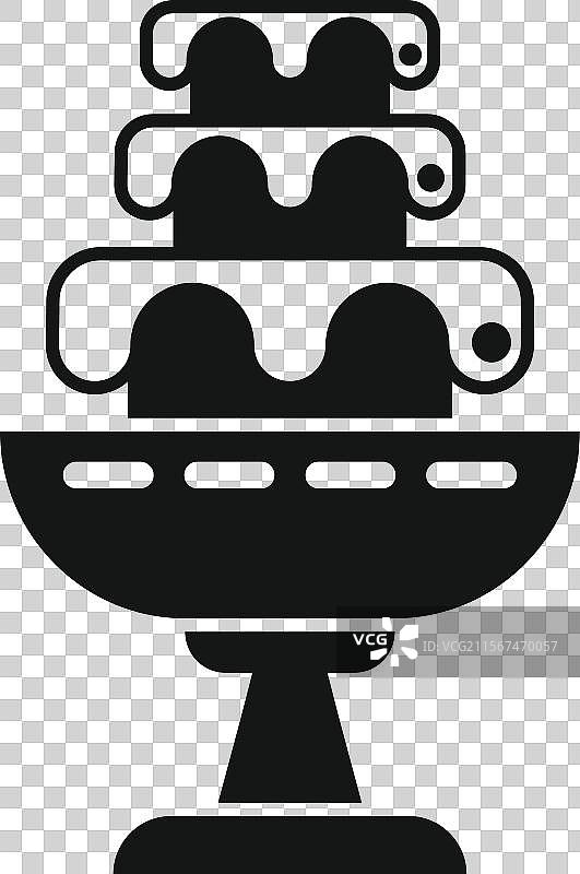 巧克力喷泉从层叠上滴落的图标符号图片素材