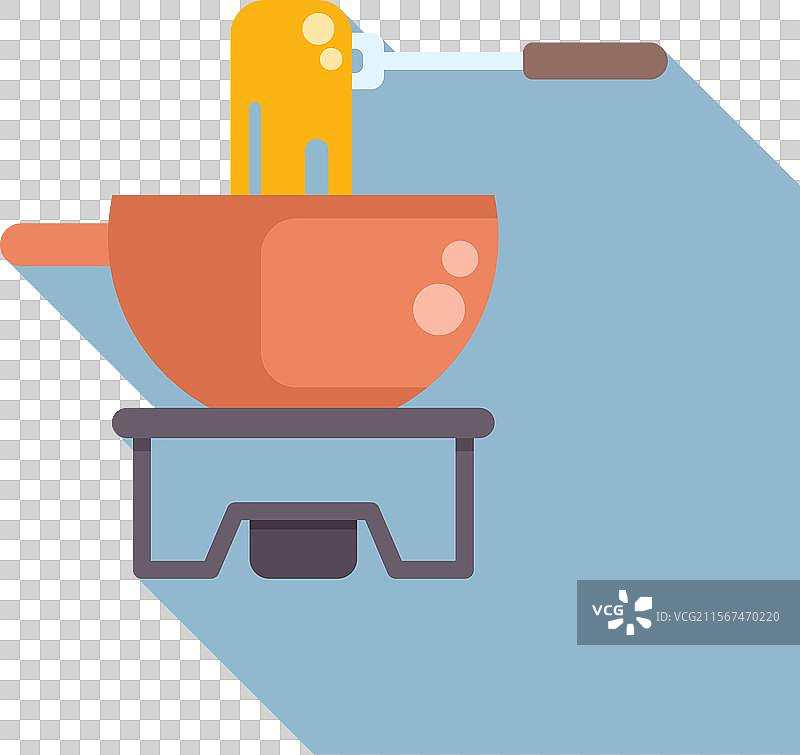 叉子在加热的奶酪火锅锅中蘸食物图片素材