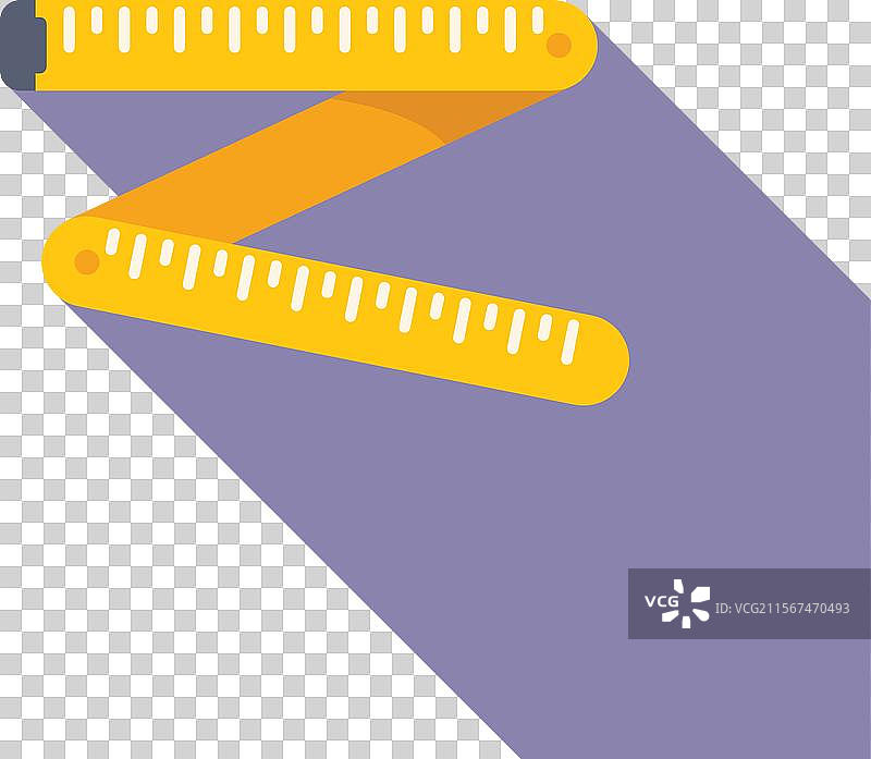 黄色折叠尺测量长度图片素材