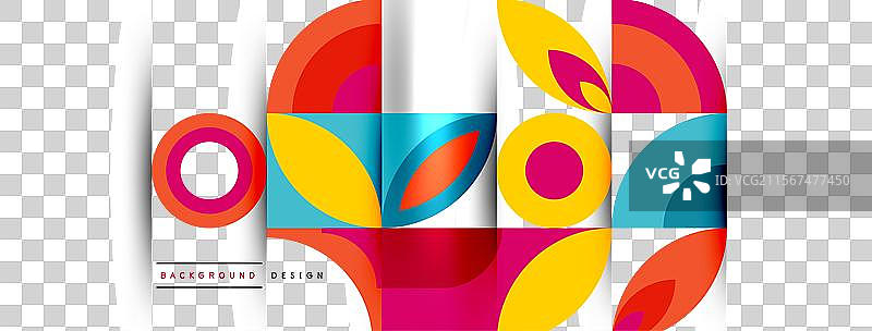 几何美丽的抽象圆形和花瓣图片素材