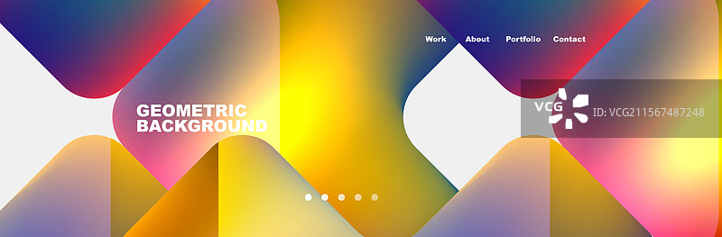 方形互联网网页设计模板图片素材