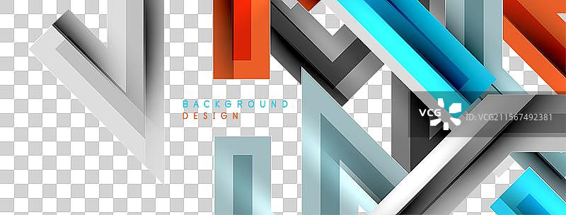 动态几何抽象背景中的锯齿线图片素材