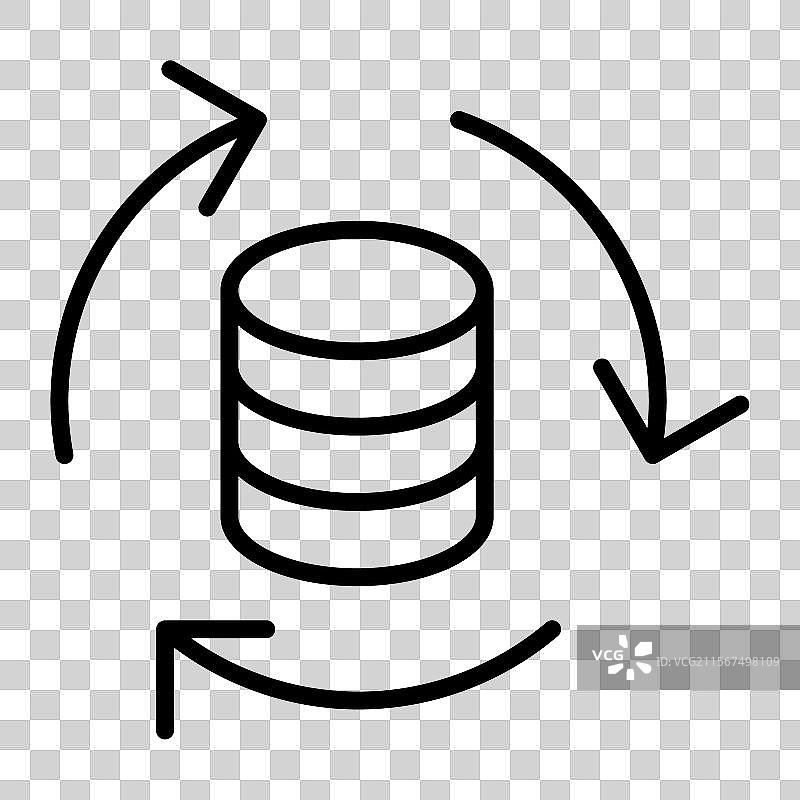 数据数据库图形图表图示图标（细线风格）图片素材