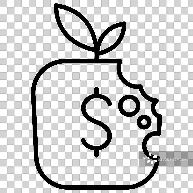 细线风格的损失图标图形设计图片素材