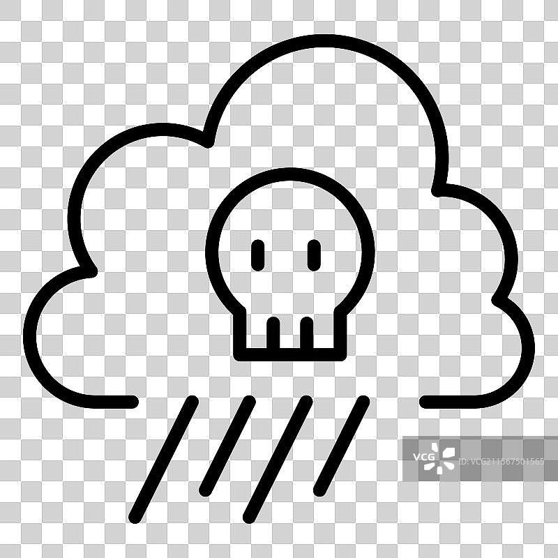 酸雨图标，细线风格的图形设计图片素材