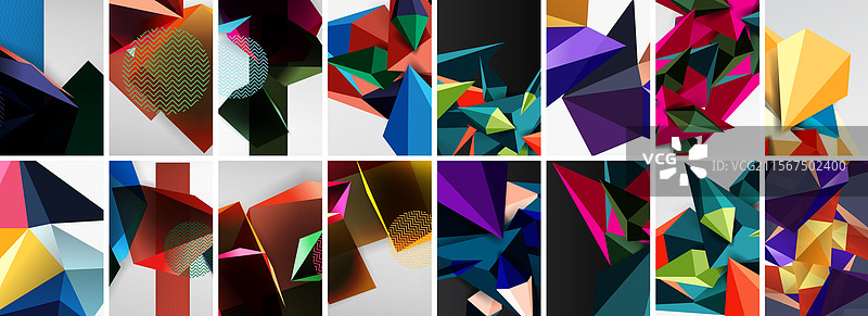 低多边形三角形海报几何图形图片素材