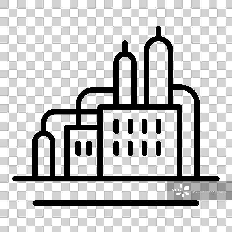 水污染图标，细线风格图形图片素材