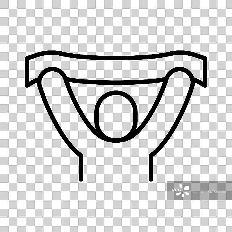 运动观众粉丝俱乐部图标，细线风格图片素材