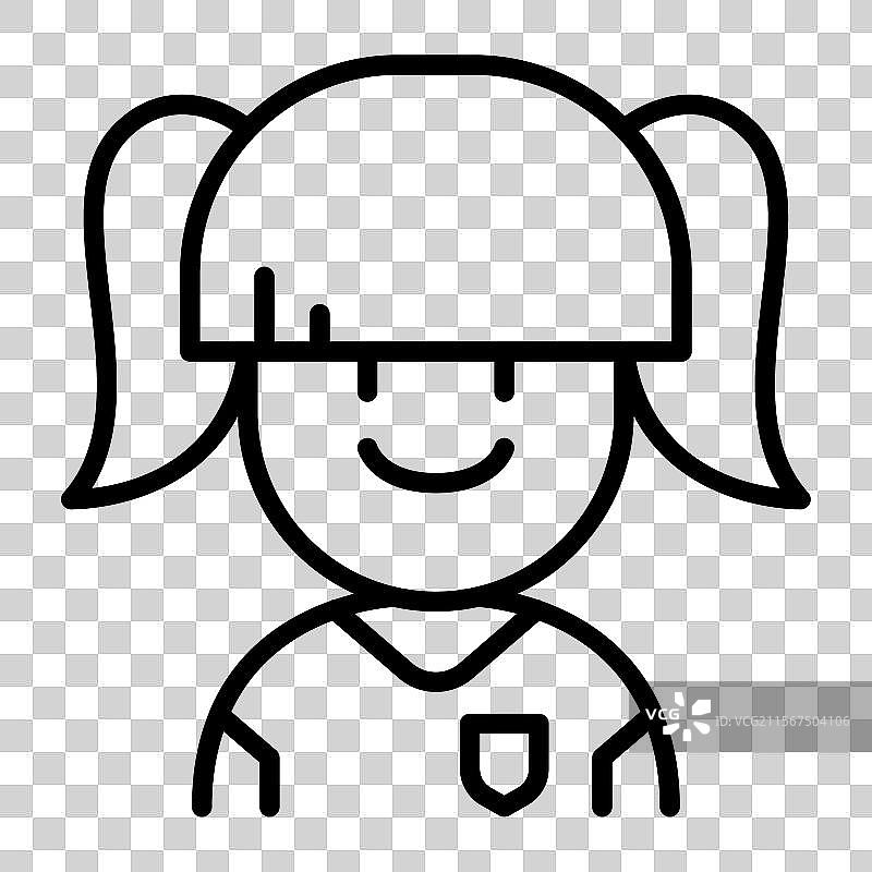 细线风格的学生图标图形设计图片素材