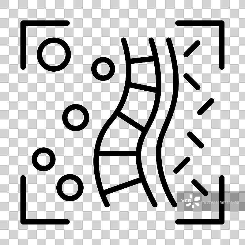 薄线风格的MRI扫描图标图形设计图片素材