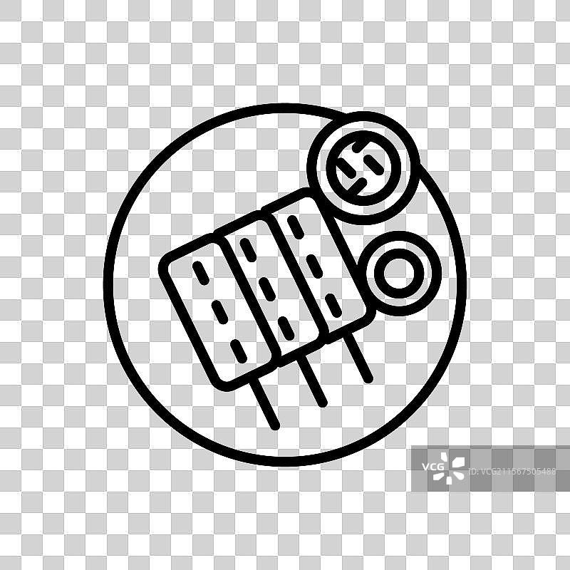 细线风格的沙爹图标图形设计图片素材