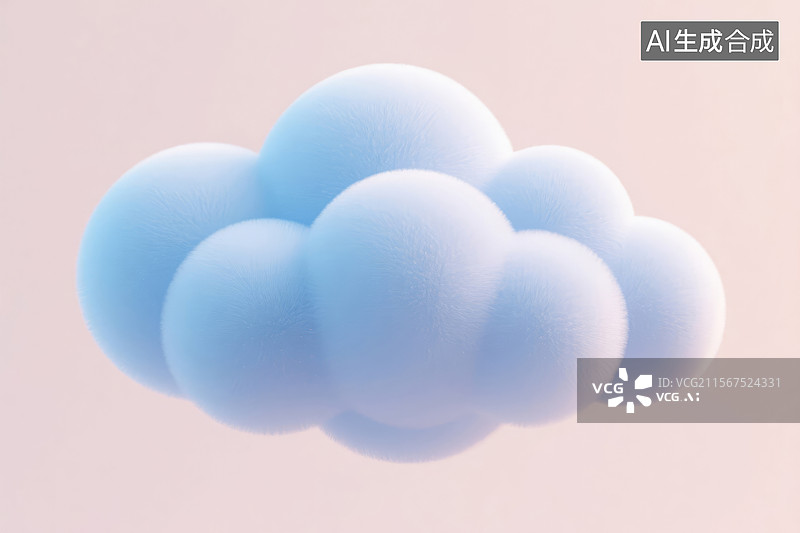 【AI数字艺术】3D渲染云朵图标图片素材