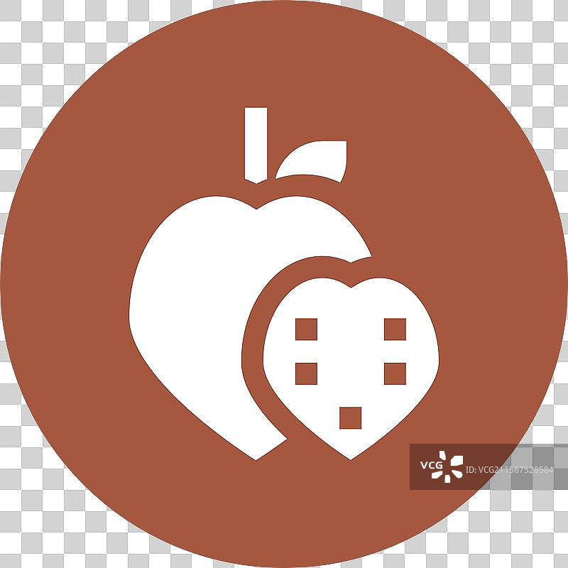 奶油苹果图标设计图片素材