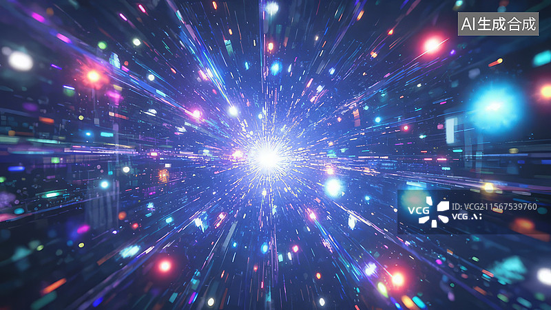 【AI数字艺术】宇宙星爆效应图片素材