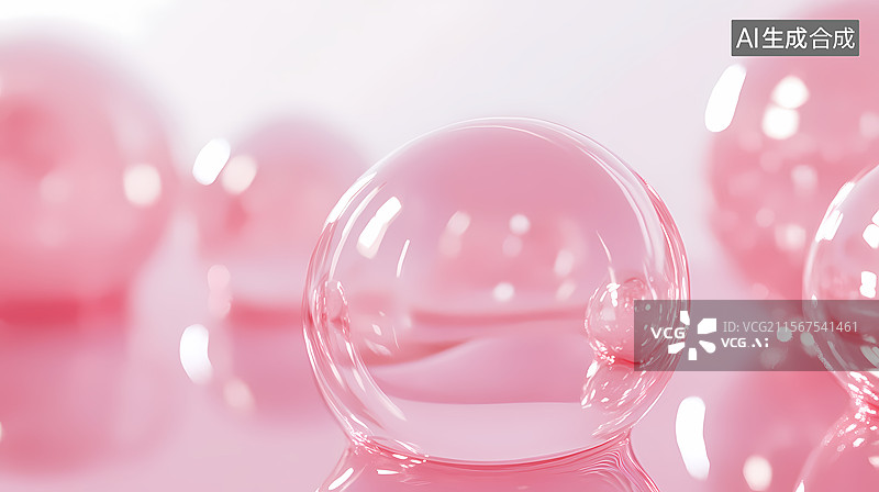 【AI数字艺术】粉红色胶囊特写图片素材