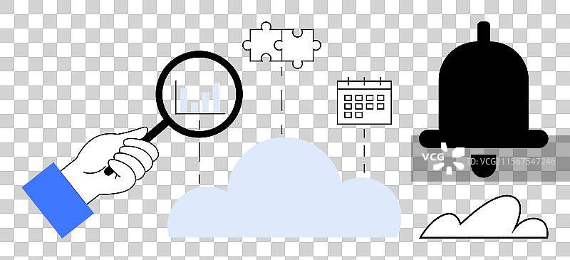 云端数据分析与调度概念图片素材