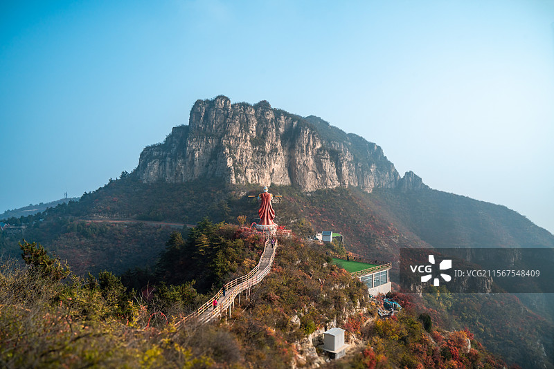 太行五指山 悬崖峭壁 云雾缭绕 奇石异景图片素材