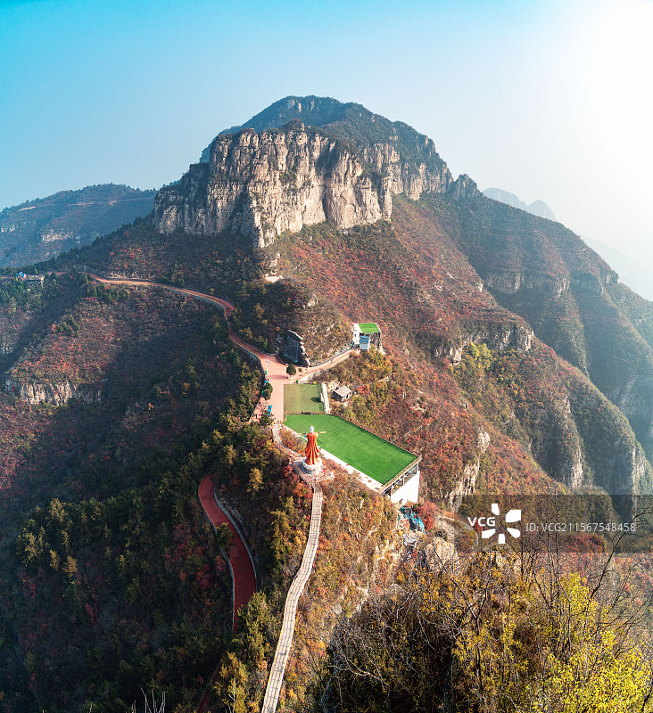 太行五指山 悬崖峭壁 云雾缭绕 奇石异景图片素材