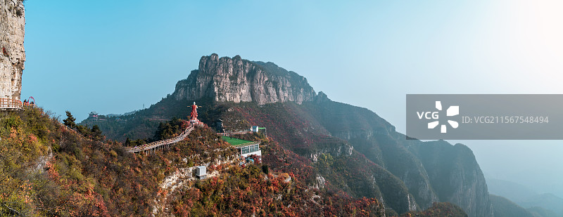 太行五指山 悬崖峭壁 云雾缭绕 奇石异景图片素材