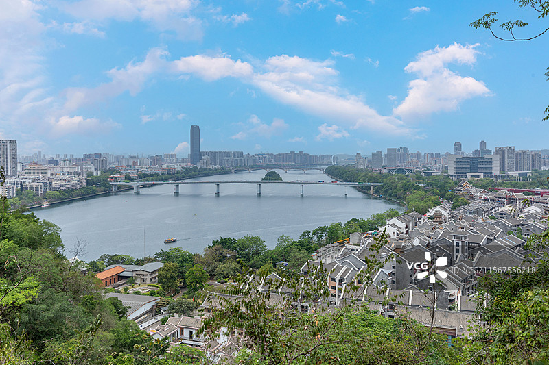 柳州山水相间城市美景图片素材