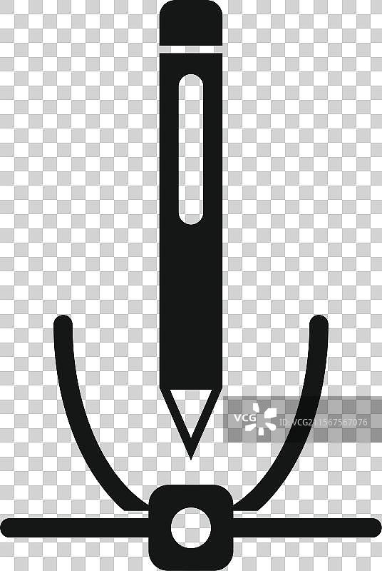图形平板上的数字笔绘图图标图片素材