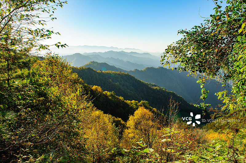 中国陕西省宝鸡市黄柏塬原生态风景区图片素材