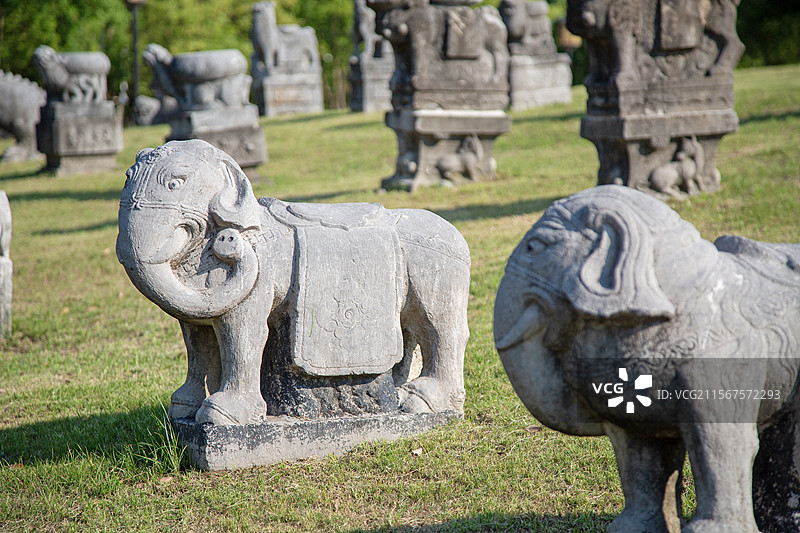 南京眼旅游区石雕园之石象（徽州四绝之石雕）图片素材