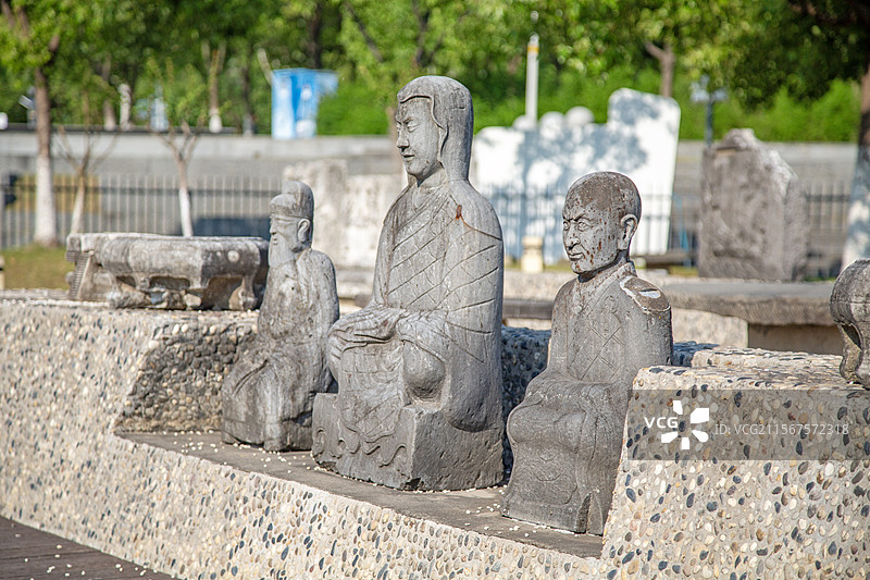 南京眼旅游区石雕园之石人（徽州四绝之石雕）图片素材
